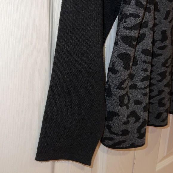 Vex & Co black grey zipper Pull cardigan sweater Sz L - Picture 10 of 12